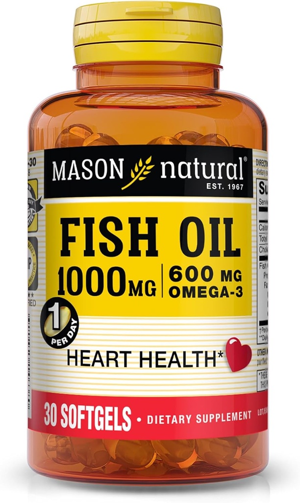 OIL DE POISSON 1000MG SUPER OMEGA-3, softgels de 30 mois