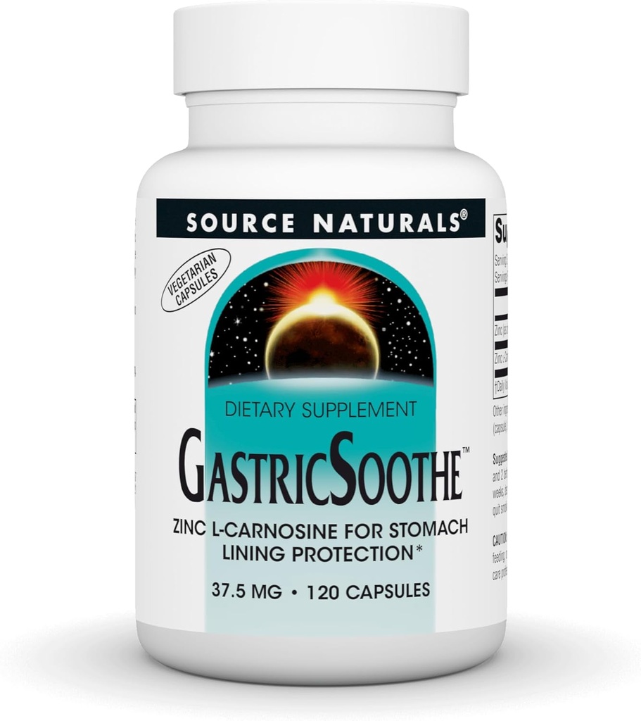 Source Naturelle GastriqueSoothe Zinc L-Carnosine* - 120 Caps Veggie