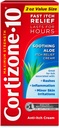 Cortizone-10 Strength Maximum Aloe Relief Cream, 1% Hydrocortisone, Fast-Acting, Crème Anti-Itch pour Bug Bites, Rash, Eczema, Psoriasis, Poison Ivy, Chêne, Sumac et plus, 2 oz