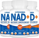 2200mg NAD liposomique + Supplément, Supplément NAD pour l'énergie cellulaire, Defèse du vieillissement,180 capsules