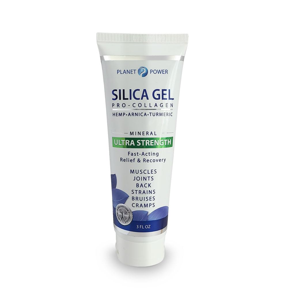 Silica Gel Collagène naturel, avec Silica, Hemp, Arnica, Turmeric. Formule d'absorption légère et rapide. Non gras