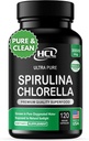 Chlorella Spirulina Poudre Capsules 3000 mg de BMAA Sans Algae Vert Bleu Purest - Meilleur Detox Naturel Vitamines Végétaux crus Protein Green Superfood - Fabriqué aux États-Unis