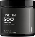 Toniiq Fisétine Ultra Haute Pureté 500mg - 98%+ Higly Purified & Bioavailable Supplément de Fisetin avec l'huile MCT pour l'absorption - Suppléments sénolytiques testés de troisième partie pour le soutien du vieillissement - 60 capsules