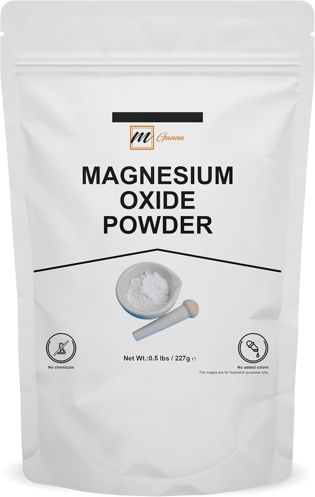 Poudre d'oxyde de magnésium pur pour la santé et la beauté 0,5 lb / 227 GMS