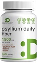 Psyllium Husk 1500mg par portion, 300 Capsules – Supplément en fibre de 3 en 1 avec complexe d'inuline et d'acacia – Fibre naturelle soluble, soutient la santé digestive – à base végétale, non-OGM