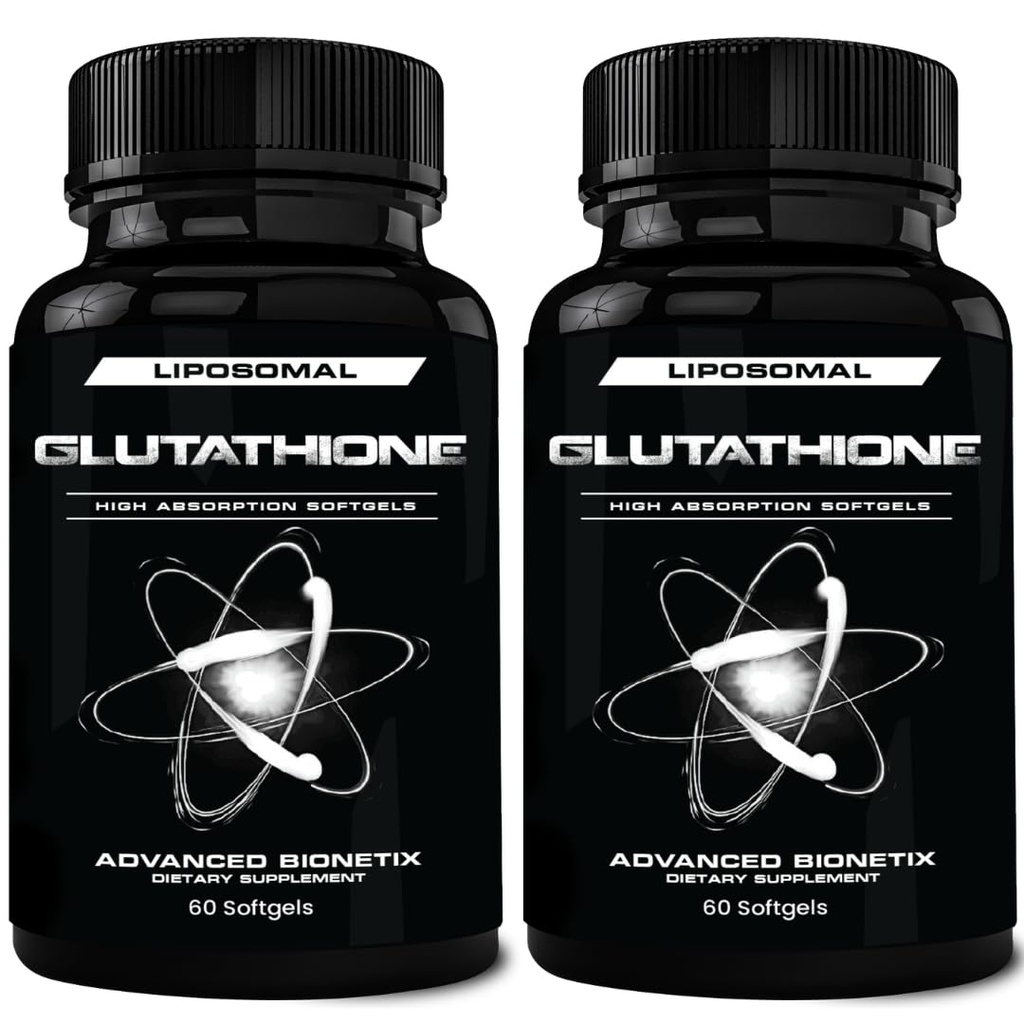 850mg Supplément de glutathion liposomique , 120 Total des softgels liposomiques , Supplément antioxydant avec/Gluta-IVTM, 100X Absorption sur la poudre de glutathion