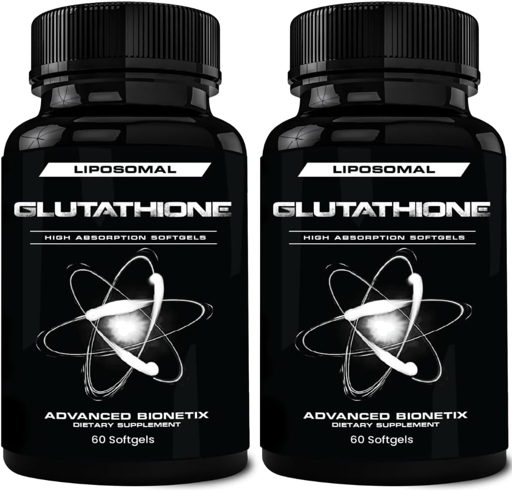 850mg Supplément de glutathion liposomique , 120 Total des softgels liposomiques , Supplément antioxydant avec/Gluta-IVTM, 100X Absorption sur la poudre de glutathion