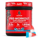 Poudre de pré-entraînement six étoiles pour les hommes et les femmes, ICY Rocket Gel (30 portions) - Pré-entraînement Explosion 2.0 Energy Powder Drink Mix avec Beta-Alanine & Caféine - Sports Nutrition Suppléments Produits