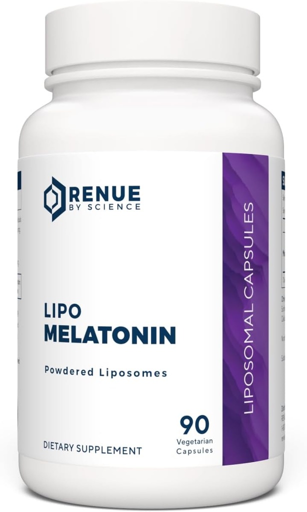 Renue By Science Melatonin (en anglais seulement) Supplément Melatonina liposomale (en anglais seulement) 90 Capsules de Melatonine à haute concentration - 1mg de Melatonine par portion (en anglais seulement)