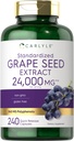 Extrait de graine de raisin de Carlyle 24 000 mg équivalent 240 capsules