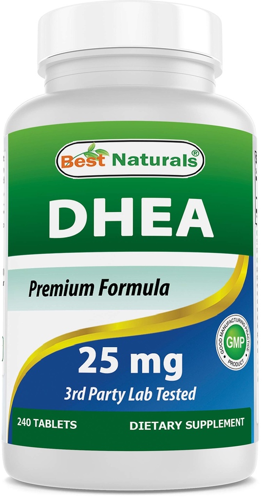 Meilleurs suppléments naturels Dhea 25mg 240 comprimés - soutient des niveaux d'hormone équilibrés pour les hommes et les femmes - favorise le vieillissement en santé - fabriqués aux États-Unis