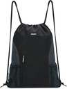 WANDF Sac à dos drawstring Sport Gym Sac à dos avec poche en maille Sac à cordes résistant à l'eau pour les femmes Hommes(Noir)