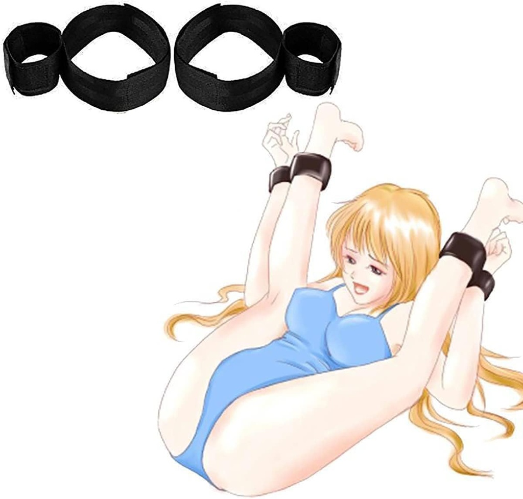 Bed Restraints and Straps Sex Tie Downs for Adults Couples Under Mattress Queen Size Sweater Bed Sex Hand Cuff Set Wrist Ankle Spreaders Bar Bed Bondage Sex Bed Straps for Adult Play Women P-1402