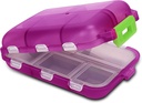 Boîte à pilules de voyage – Organisateur de pilules de voyage – Cas de pilule portable compact avec 10 compartiments – Cas de pilule pour la chasse, poche – Organisateur quotidien durable de pilules pour les vitamines, suppléments (puits)