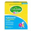 Culturelle Kids Complete Multivitamine à croquer + Probiotique pour les enfants, 3+ ans, 90 ans Compte, santé digestive, santé buccodentaire et soutien immunitaire - Avec 11 vitamines et minéraux, y compris la vitamine C, D3 et zinc
