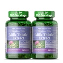 Puritan's Pride Lait Thistle Silymarin 4:1 Extrait de concentration 200mg (équivalent de 1000 Mg) Supplément alimentaire pour le soutien du foie, 6 mois d'approvisionnement, 180 Compte 2 Pack
