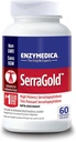 Enzymedica, SerraGold, supplément d'enzyme Serrapeptase haute puissance, soutient la fonction respiratoire, cardiaque et immunitaire, 60 comte