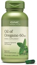 GNC Herbal Plus huile de supplément d'origan 60mg, végétarien, soutient le bien-être général, 100 services