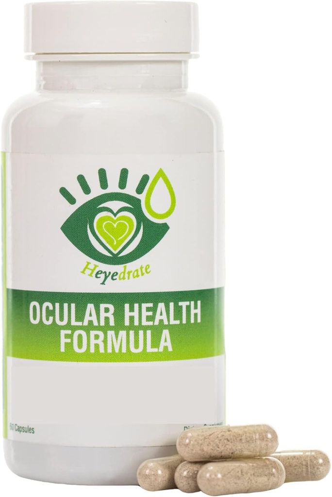 Heyedrate Ocular Health Formula - Complete Macula and Retina Support Areds 2 Formula Packed with Lutein, Zeaxanthin, and Astaxanthin (30 Day Supply)