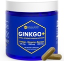 Ginkgo Biloba Supplément avec 200mg Panax Ginseng & 200mg Bacopa Monnieri - Suppléments Cerveau pour la Mémoire et la Focus - Ginseng Coréen pour le soutien de la santé du cerveau - 60 Ginkgo Biloba Capsules