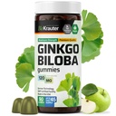 BIO KRAUTER Ginkgo Biloba Gummies - 90 Végétaux Chews - Suppléments Ginkgo Biloba pour le soutien du cerveau - 120 mg Extrait normalisé - Formule à base de pectines