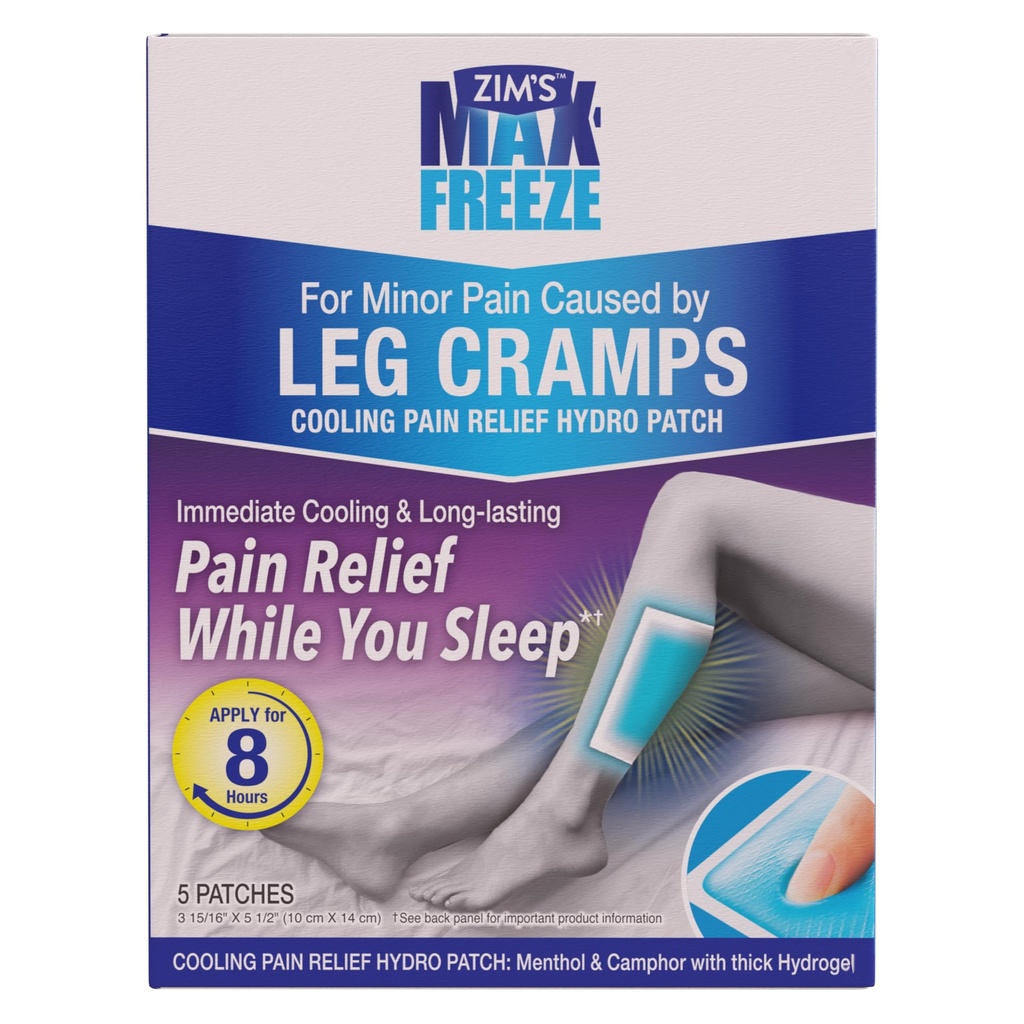 Zims Max Freeze Jambe Cramp Patch, 5 comte