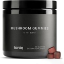 Gommies de champignons - Extraction ultra-haute puissance 10:1 avec Lion, Chaga et Reishi - Puissant mélange de 10 champignons - Laboratoire tiers testé - 90 Gommies