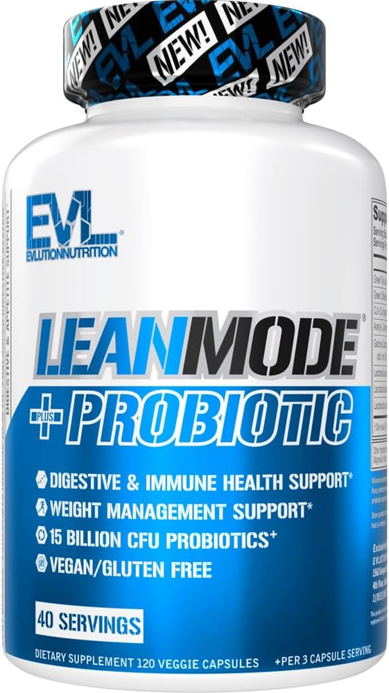 Évlution Nutrition Leanmode + Probiotique, Supplément Probiotique avancé, 15 milliards d'UFC par portion, soutien digestif et santé gustative (40 portions)