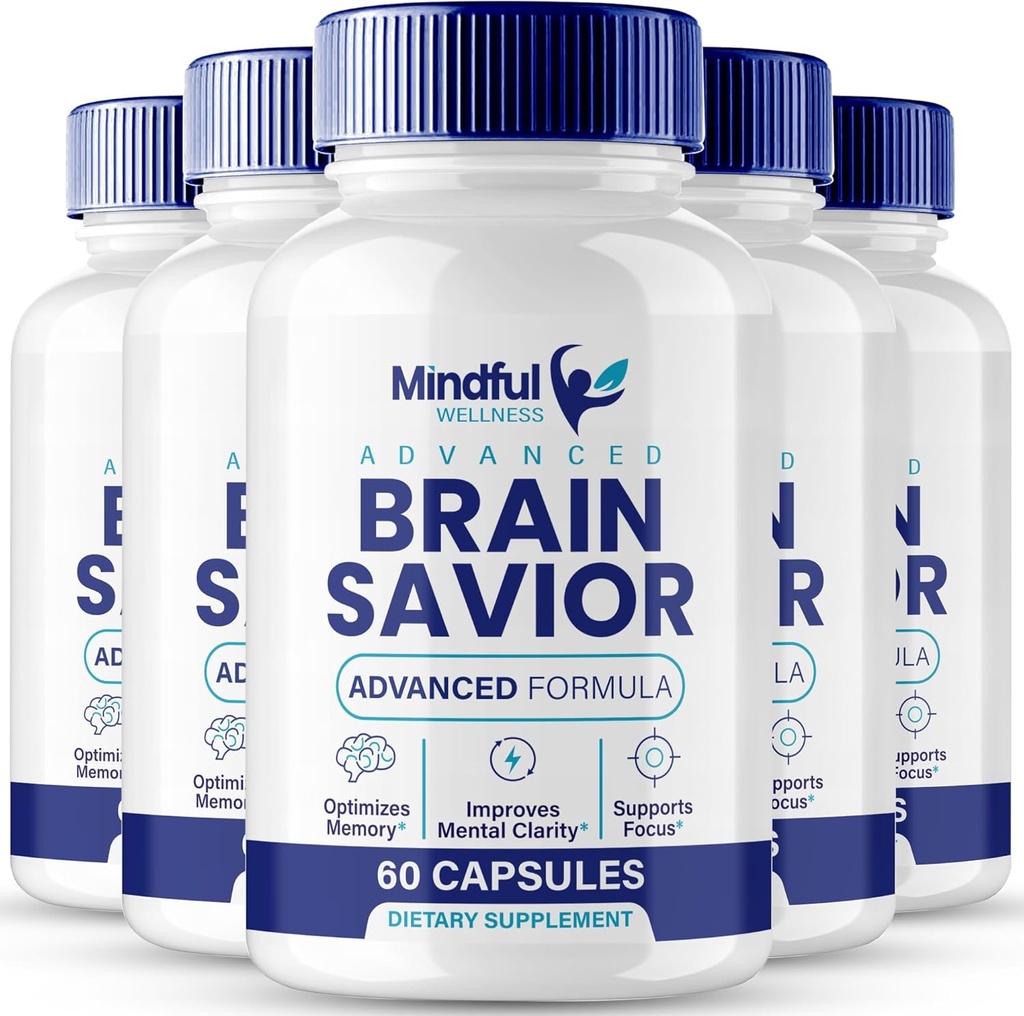Cerveau Sauveur Suppléments Cerveau pour la mémoire et les capsules de focus, BrainSavior Formule avancée Brain Health Support - maximum de force Nootropics Brain-Savior Tous les avis de soutien naturel (5 Pack)