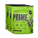 PRIME HYDRATION+ Sticks Lime de citron en poudre d'hydratation Bâtons à usage unique en poudre d'électrolyte sur le go.