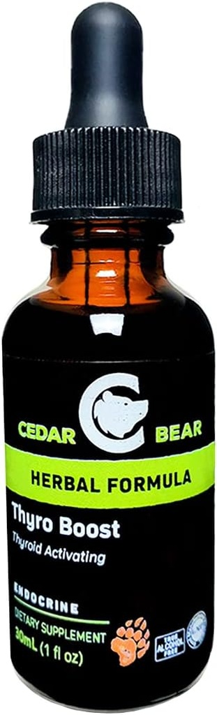 Cedar Bear Thyro boost un supplément à base de plantes liquides qui aide à activer et à construire la fonction thyroïde et l'intégrité structurelle 1 Fl Oz
