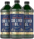 Carlyle Norwegian Cod Foie Huile de foie de 16 oz Pack de 3 bouteilles