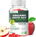 Organic Keto ACV Gummies Avancé Perte de poids - Gluten et sans sucre Belly Fat Burner Apple Cider Vinegar Diet Supplément pour femmes hommes (1000MG)