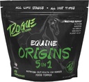 ROGUE PET SCIENCES Origines 5-en-1 Supplément Cheval - Pelleté Équine Food Topper w/Natural Omega 3 Huile de poisson - Soutient Gut Health, Ulcer Relief & Joints-helps Allergies, Skin and Coat Health (5 lbs)