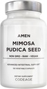 Amen Organic Mimosa Pudica Seeds Capsules, 2 Month Supply, Vegan Mimosa Pudica Seed Plant Supplement - Mimosine Sensitive Plant Pills - Fat Soluble Dietary Supplement - Non-GMO & Vegan - 120 Capsules