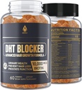 DHT Blocker Gummies Supplément de croissance des cheveux, Super Potency Saw Palmetto & Biotin 10000 mcg pour les femmes et les hommes, Plus 12 mélange propriétaire - prévenir la perte des cheveux, bloquer les récepteurs DHT, équilibre hormonal