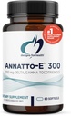 Conceptions pour la santé Annatto-E 300mg Tocotriénols Vitamine E - Delta + Gamma Tocotriénols pour soutenir la santé cardiaque, la santé des yeux, le vieillissement en santé - Supplément d'antioxydants d'or Delta (60 softgels Vitamine E)
