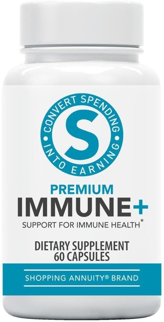 Acheter une marque de rente Immune Premium + Formule - Soutien Immune quotidien avec Reishi Mushroom, Echinacea, Ginseng américain, Vitamine C & Zinc - Soutient la clarté mentale et les niveaux d'énergie (60 capsules)