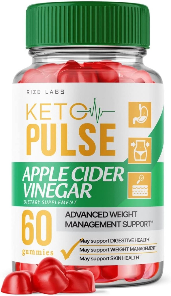 les laboratoires Keto Pulse Gummies - Supplément de perte de poids ingrédients biologiques vinaigre de cidre de pomme avancé actif Keto et ACV Formula Plus Gomita (60 Gummies)