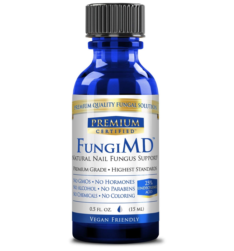 FungiMD - Soutien des ongles - Acide non décylénique 25% et huile d'arbre à thé - Ingrédients naturels pour apaiser les symptômes profondément enracinés - .5 Fl. Oz - Tiers testés, fabriqués aux États-Unis