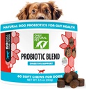 Only Natural Pet Probiotic Dog and Cat Supplement - Digestive & Gut Health Enzyme Formula, Puppy & Canine Digestive Chews, Best for Stomach Relief & Gas Aid - Soft Chews, 60 Count.