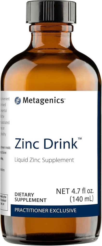 Boissons de zinc métagéniques - Trace Mineral - Système immunitaire et support enzymatique* - avec sulfate de zinc - Non-OGM, sans gluten, végétarien - 4,7 fl oz