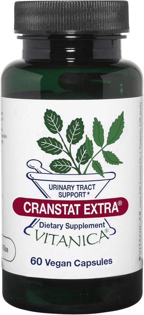 Vitanica Cranstat Extra, soutien du trac urinaire, végétalien, 60 capsules