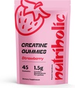 Creatine Monohydrate Gummies for Men and Women - Easy to Digest, Vegan, Gluten-Free, Non-GMO, 1.5g of Creatine per Gummy - 45ct (45 Count, Strawberry)