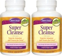 Nature's Secret Super Cleanse Extra Strength Toxin Detox & Gentle Elimination Body Cleanse, Digestive & Colon Health Support - Stimulating Blend of 14 Herbs with Probiotics - 100 Tablets (Pack of 2)