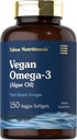 Carlyle Vegan Omega 3 Supplément de 150 softgels de l'huile d'algues