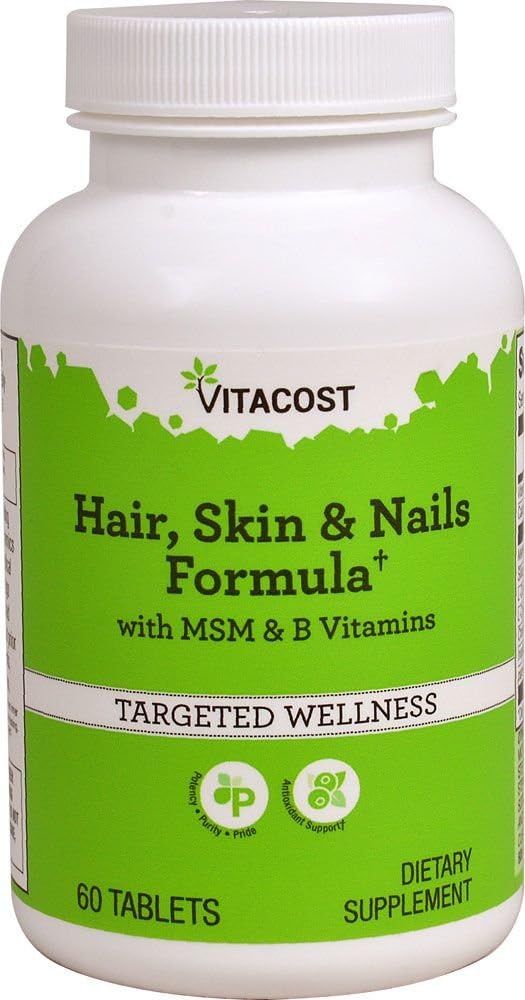 Vitacost Hair, Skin & Nails Formula with MSM and B Vitamins - 60 Tablets