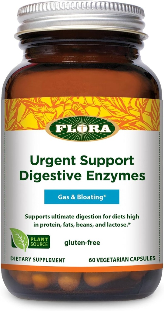 Enzymes digestifs - Supplément de soutien à la digestion - Aides Bloating & Nutrient Absorption - Caractéristiques 9 Enzymes - Sans gluten et sans OGM - 60 Capsules végétariennes