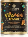 Alimentation essentielle Vitamines Splash - Poudre de multivitamines pour enfants - Soutien nutritionnel - 13 Vitamines actives et 6 minéraux chélatés, fibre prébiotique - Arôme orange - (10,4 oz) - Vegan
