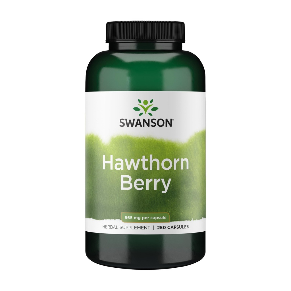 Berry Hawthorn de Swanson - Antioxydant, support de circulation (250 capsules, 565 mg chacune)